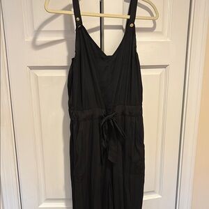 Banana Republic Black Strapless Jumpsuit with Silky Finish